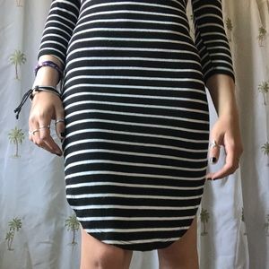 Nice little black and white striped dress 🦨